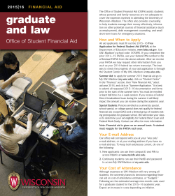 Grad/Law Student Financial Aid at UW-Madison