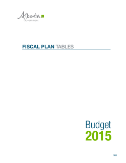 2015-20 Fiscal Plan - Tables - Alberta Treasury Board and Finance