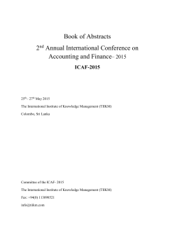 Book of Abstracts 2nd Annual International Conference on