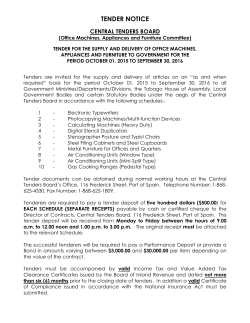 tender notice 2015-2016 - Ministry of Finance and the Economy
