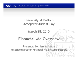 View presentation - UB Office of Financial Aid