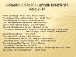 Concordia General Award Recipients 2013-2014