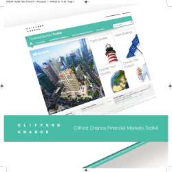Clifford Chance Financial Markets Toolkit