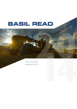 Annual financial statements 2014 14 Basil Read