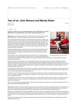 Two of us: John Stevens and Mandy Nolan