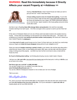 WARNING:&acirc; &acirc; Read this Immediately because it