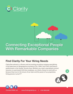Connecting Exceptional People With Remarkable Companies