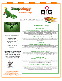 Summer Camps in Bowling Green at Big Fab Lab