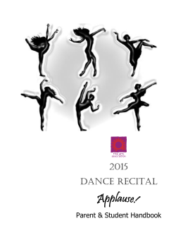 2015 Dance Recital Handbook