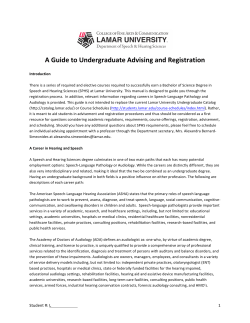A Guide to Undergraduate Advising and Registration