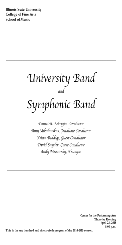 University Band Symphonic Band - College of Fine Arts