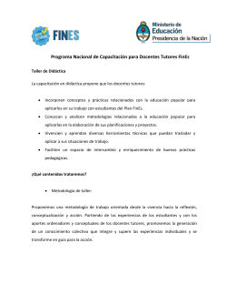 Taller didactica - FinEs - Ministerio de EducaciÃ³n