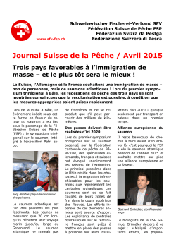 Journal Suisse de la PÃªche / Avril 2015