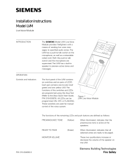 Installation Instructions Model LVM