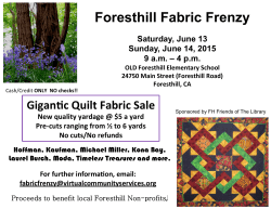 Foresthill Fabric Frenzy