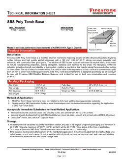 SBS Poly Torch Base - Technical Database