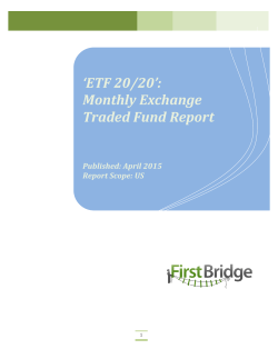 `ETF 20/20`: Monthly Exchange Traded Fund Report