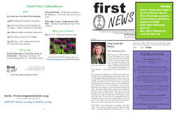 FCC Newsletter April 2015 - First Congregational Church