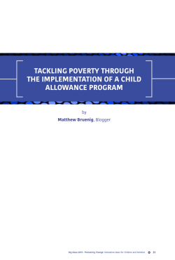 Tackling Poverty Through the Implementation of a Child
