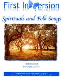 Spirituals and Folk Songs Program