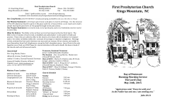 PDF - First Presbyterian Church of Kings Mountain