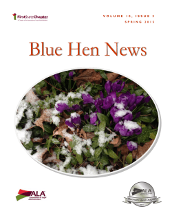 Spring 2015 Blue Hen News
