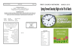 FIRST CHURCH NETWORK MARCH 2015