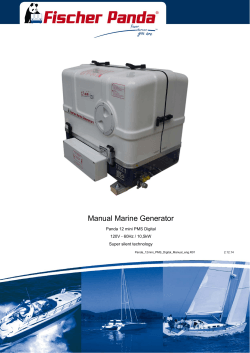 Manual Marine Generator - Fischer Panda Generators Inc.