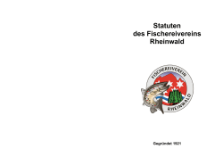 Statuten Fischereiverein Rheinwald