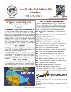 newsletter - Land O` Lakes Fish and Game Club