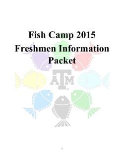 2015 Freshmen Information Packet - Fish Camp