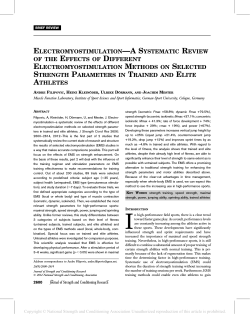 electromyostimulationâa systematic review of the effects