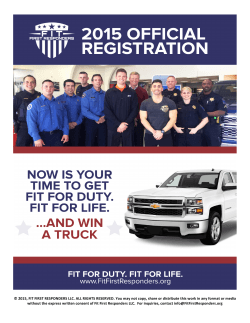 to The 2015 FIT For Duty. FIT For Life. Registration Packet