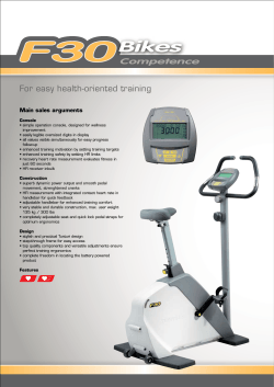 F30 Exercise Bike - The Fitness For Hire