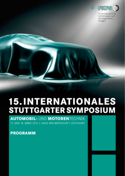 Programm 15. Internationales Stuttgarter Symposium