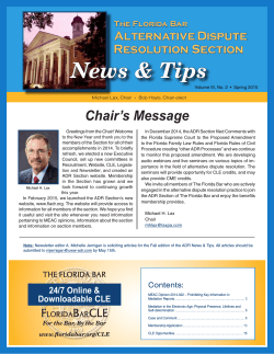 News & Tips - ADR Section | The Florida Bar