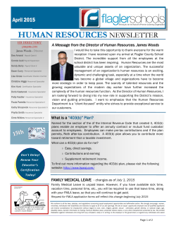 human resources newsletter - Flagler County Public Schools