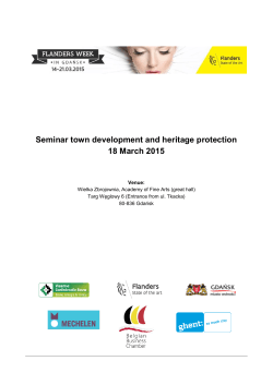 Seminar town development and heritage protection 18 March 2015