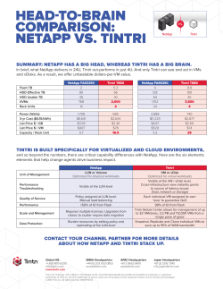 HEAD-TO-BRAIN COMPARISON: NETAPP VS. TINTRI