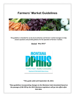 Farmers Market Guidelines - Flathead City