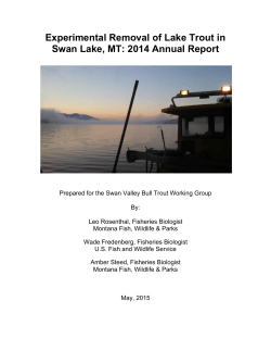 2014 Summary Report - Flathead Valley Trout Unlimited