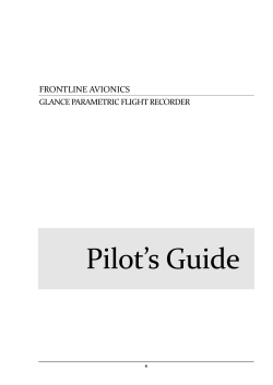 GLANCE Flight Recorder Pilot`s Guide v1.0