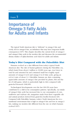 Importance of Omega-3 Fatty Acids for Adults and Infants