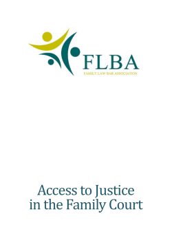 Access to Justice in the Family Court