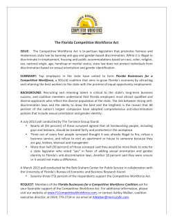 The Florida Competitive Workforce Act