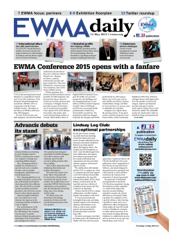 EWMA Conference 2015 opens with a fanfare