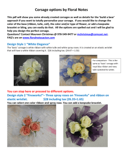 Corsage options by Floral Notes