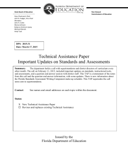 Important Updates on Standards and Assessments
