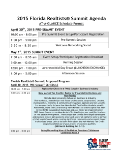 Schedule - Florida Realtists Summit 2015