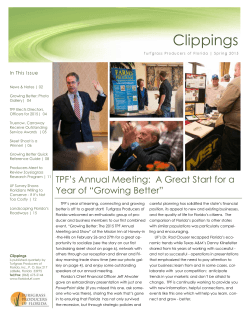 TFP Clippings Spring 2015 - Turfgrass Producers of Florida
